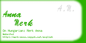 anna merk business card